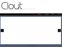 Tablet Screenshot of cloutpublicrelations.com